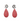 Giulianina - Silvered coral snakeskin teardrop earrings